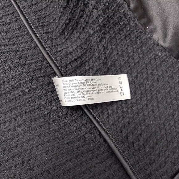 Eileen Fisher Women’s Black Waffle Knit Open Cardigan‎ Size S/P - Picture 2 of 4